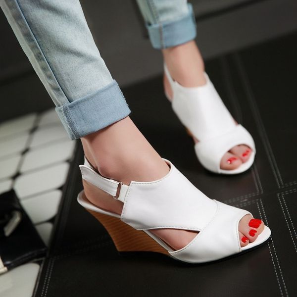 summer new style sandals fish mouth-slanted heel high-heeled sandals rome women's shoes large, Black
summer new style sandals fish mouth-slanted heel high-heeled sandals rome women's shoes large, Black