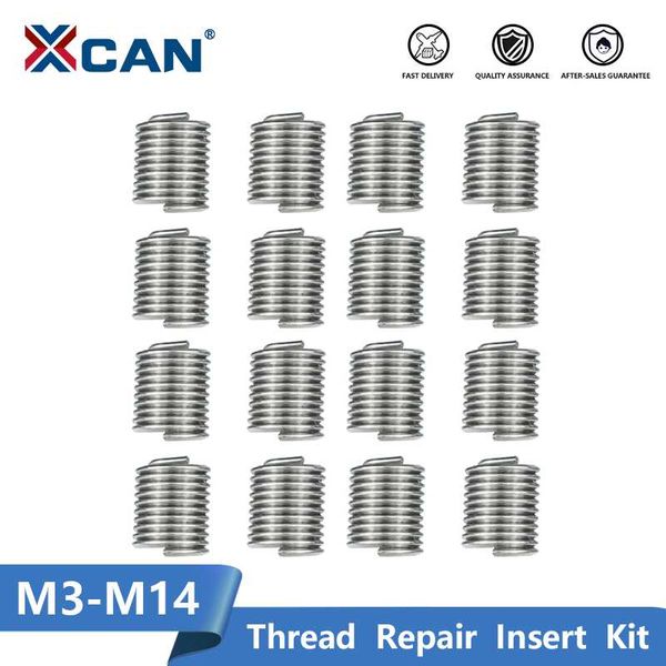xcan silver thread repair insert kit m3-m14 1.5d-2.0d stainless steel repair tools 10-20pcs for restoring damaged threads tools
xcan silver thread repair insert kit m3-m14 1.5d-2.0d stainless steel repair tools 10-20pcs for restoring damaged threads tools