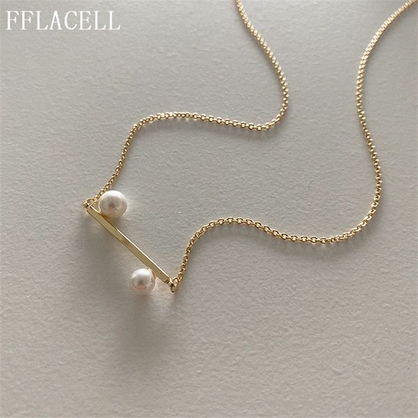 fflacell 2020 new korea simple chic metal irregular balance pearl necklace clavicle chain for women girl minimalist jewelry, Golden;silver
fflacell 2020 new korea simple chic metal irregular balance pearl necklace clavicle chain for women girl minimalist jewelry, Golden;silver