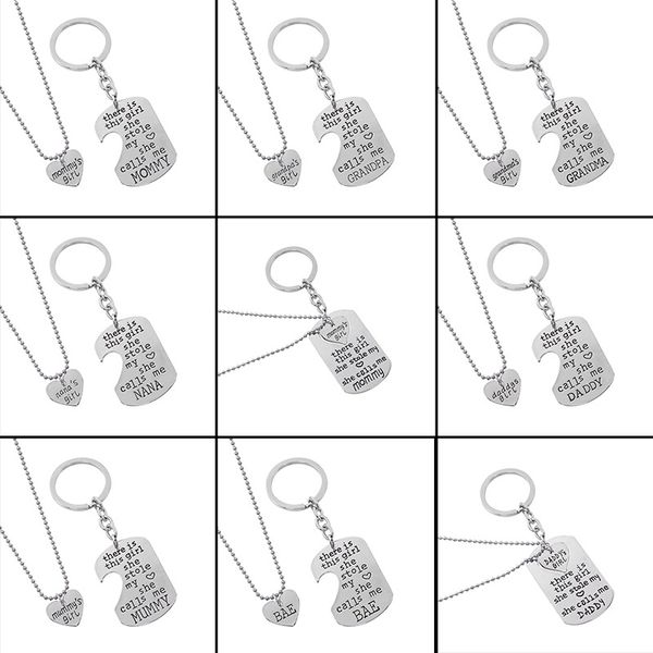 1pcs fashion trendy family friends pendant necklace keychain splicing keyring for women men friendship jewelry puzzle choke, Silver
1pcs fashion trendy family friends pendant necklace keychain splicing keyring for women men friendship jewelry puzzle choke, Silver