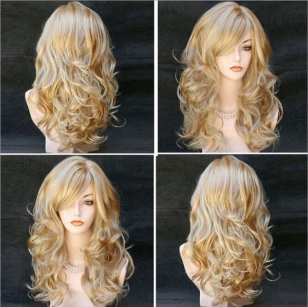 long curly blonde hair using high temperature hair, it can resist high temperature from 120 to 160 centigrade, Black
long curly blonde hair using high temperature hair, it can resist high temperature from 120 to 160 centigrade, Black