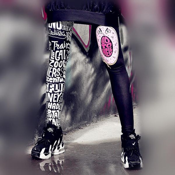 women gothic leggings pink thin soft lacina for girls fitness letter printed graffiti 3d harajuku punk rock pants, Black
women gothic leggings pink thin soft lacina for girls fitness letter printed graffiti 3d harajuku punk rock pants, Black