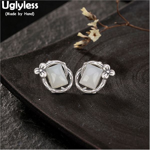 uglyless 100% real 925 sterling silver flower studs for women nature jade square earrings ethnic thai silver floral fine jewelry, Golden;silver
uglyless 100% real 925 sterling silver flower studs for women nature jade square earrings ethnic thai silver floral fine jewelry, Golden;silver