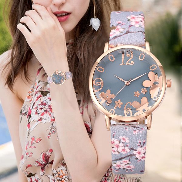 women fashion embossed flowers small fresh printed belt student quartz watch watch ladies dress wristwatches gifts, Slivery;brown
women fashion embossed flowers small fresh printed belt student quartz watch watch ladies dress wristwatches gifts, Slivery;brown