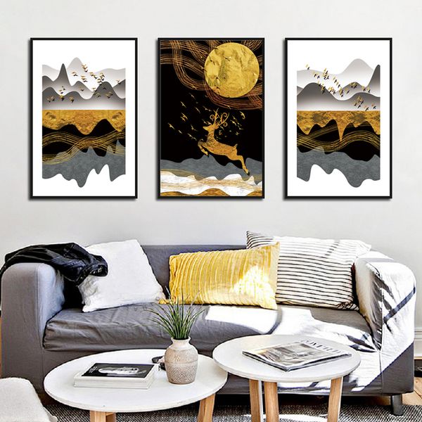 new chinese home decoration painting mountains and rivers birds moonlight deer landscape living room l creative canvas print
new chinese home decoration painting mountains and rivers birds moonlight deer landscape living room l creative canvas print