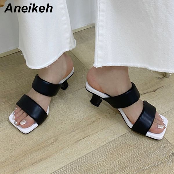 aneikeh summer women shoes slippers slides pu shallow outside solid spike heels square toe 35~39 new 2020 flip flops, Black
aneikeh summer women shoes slippers slides pu shallow outside solid spike heels square toe 35~39 new 2020 flip flops, Black