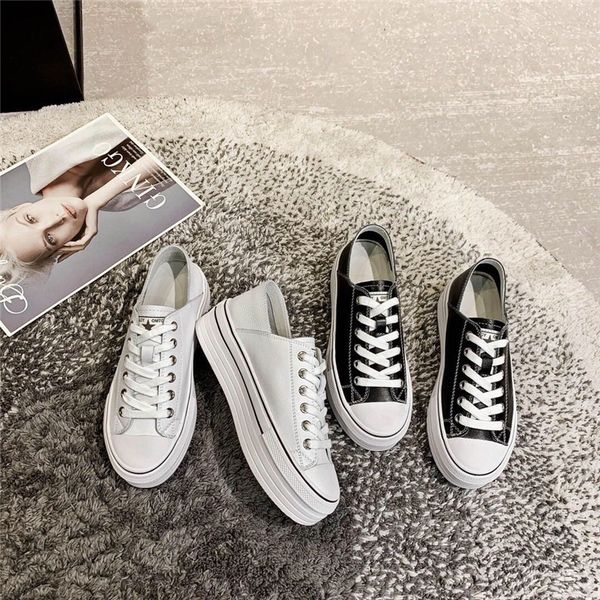 net red leather small white shoes women's new all-in-one shoes in spring 2020, Black
net red leather small white shoes women's new all-in-one shoes in spring 2020, Black