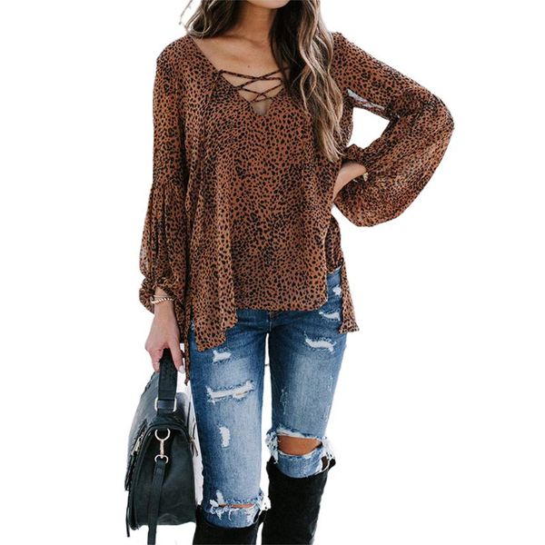 new fashion women ladies autumn winter casual leopard print chiffon blouse lantern sleeve tie up high low shirts black white
new fashion women ladies autumn winter casual leopard print chiffon blouse lantern sleeve tie up high low shirts black white