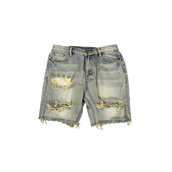 2020 kanye washed and worn out, big holes, knee length pants splash ink loose casual denim shorts, Blue
2020 kanye washed and worn out, big holes, knee length pants splash ink loose casual denim shorts, Blue