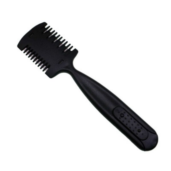 hair cutting comb black handle hair brushes with razor blades cutting thinning trimmin salon diy styling tools, Silver
hair cutting comb black handle hair brushes with razor blades cutting thinning trimmin salon diy styling tools, Silver