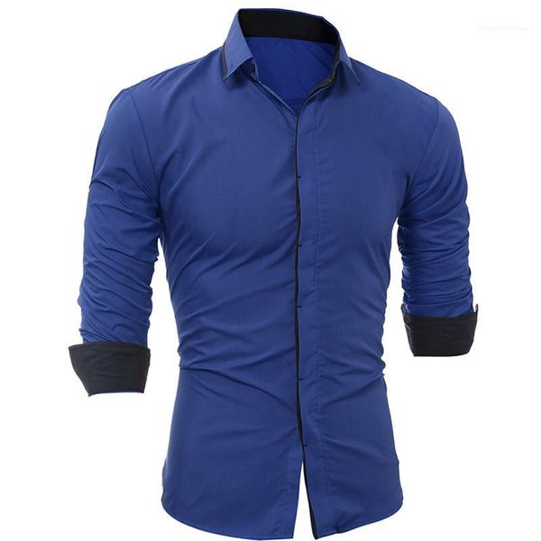 casual shirts designer long sleeve males clothing slim mens casual shirts fashion panelled single breasted mens, White;black
casual shirts designer long sleeve males clothing slim mens casual shirts fashion panelled single breasted mens, White;black