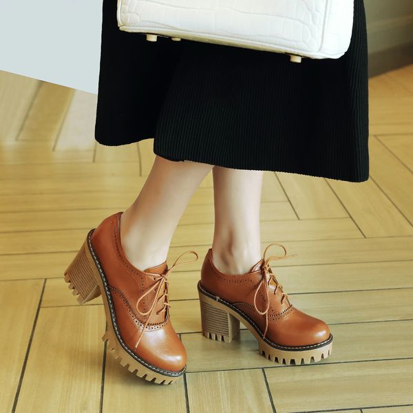 fashion street style 8cm chunky high heeled laced up anti-slip platform boots for women ladies brogues shoes, Black
fashion street style 8cm chunky high heeled laced up anti-slip platform boots for women ladies brogues shoes, Black