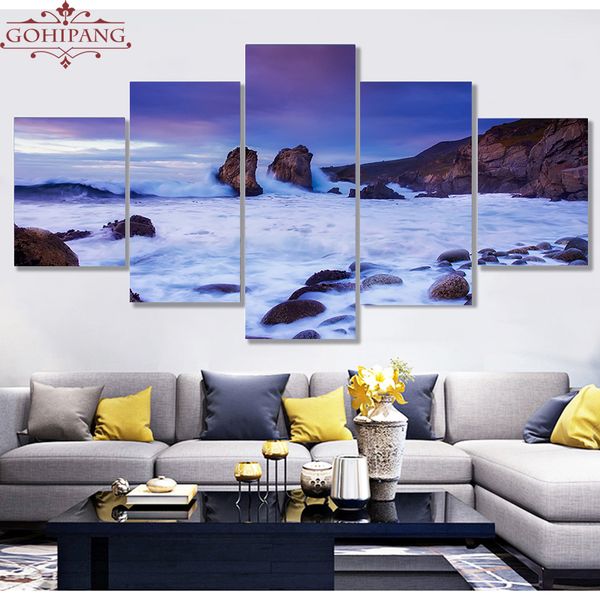 gohipang modern 5 panel canvas painting natural landscape posters beautiful seaside art prints modular paintings on the wall
gohipang modern 5 panel canvas painting natural landscape posters beautiful seaside art prints modular paintings on the wall