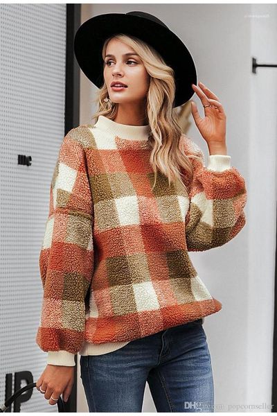 lamb base coat loose casual teenagers apparel winter plaid womens hoodies round collar checked ladies hoodie long sleeve imitation, Black
lamb base coat loose casual teenagers apparel winter plaid womens hoodies round collar checked ladies hoodie long sleeve imitation, Black