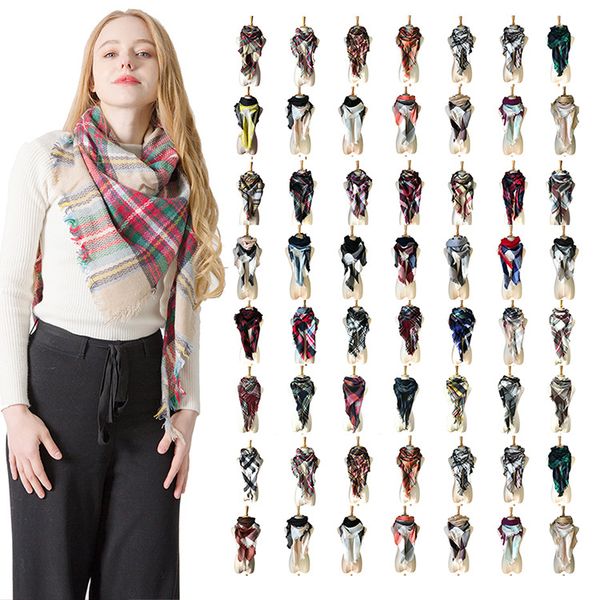 40 colors women plaid scarves warm winter neckerchief grid tassel oversized check shawl lattice triangle blanket scarf tta1317-6, Blue;gray
40 colors women plaid scarves warm winter neckerchief grid tassel oversized check shawl lattice triangle blanket scarf tta1317-6, Blue;gray