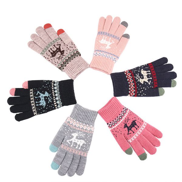 five fingers gloves winter women cashmere-like full finger plus velvet thickening iware touch screen keep warm female elk knitting, Blue;gray
five fingers gloves winter women cashmere-like full finger plus velvet thickening iware touch screen keep warm female elk knitting, Blue;gray