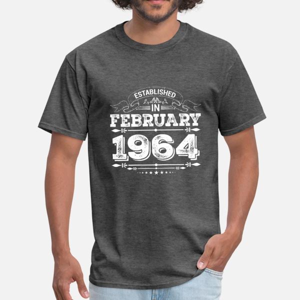 established in february 1964 t shirt men design short sleeve s-xxxl clothes sunlight authentic spring slim shirt