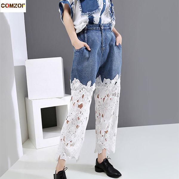 new arrival patchwork lace women jeans 2020 autumn pants simple casual denim trousers woman clothes femme pantalon, Blue
new arrival patchwork lace women jeans 2020 autumn pants simple casual denim trousers woman clothes femme pantalon, Blue