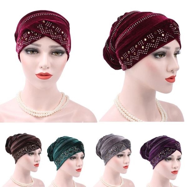 fashion muslim women elastic velvet hat headwrap turban cap accessories amira beanies skullies hair loss headscarf cancer chemo, Blue;gray
fashion muslim women elastic velvet hat headwrap turban cap accessories amira beanies skullies hair loss headscarf cancer chemo, Blue;gray
