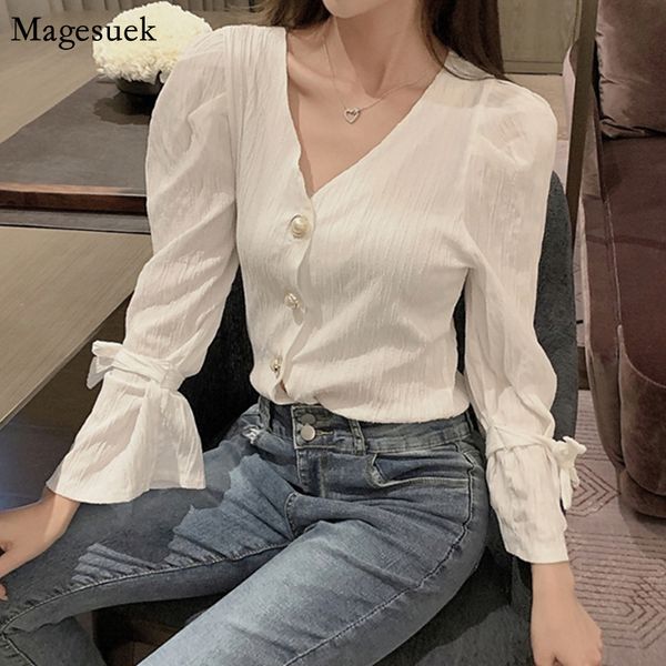 autumn puff long sleeve cotton women shirts loose slim v-neck cardigan white blouse women casual office lady womens 11015
autumn puff long sleeve cotton women shirts loose slim v-neck cardigan white blouse women casual office lady womens 11015