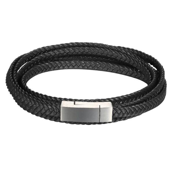 boniskiss braided leather bracelet leather cord stainless steel magnetic closure, Golden;silver
boniskiss braided leather bracelet leather cord stainless steel magnetic closure, Golden;silver