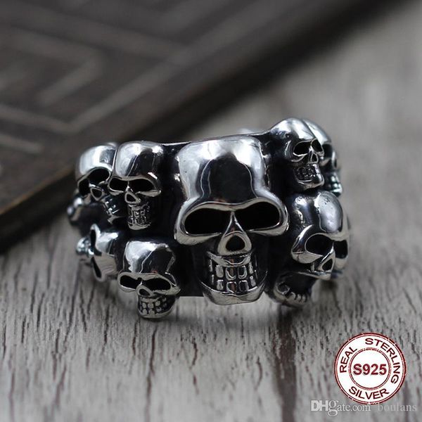 100% s925 men's sterling silver rings personality retro classic punk style skull head open ring send a gift to love 2019 new hot
100% s925 men's sterling silver rings personality retro classic punk style skull head open ring send a gift to love 2019 new hot