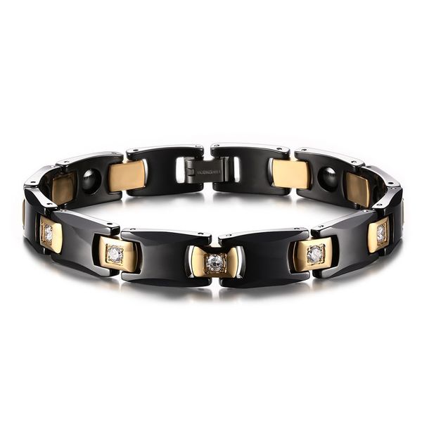 316L Stainless Steel Fashion Jewelry Black Hematite Bracelet Health Ceramic Cubic Zirconia Bangle Men's Cuff Wristbands
316L Stainless Steel Fashion Jewelry Black Hematite Bracelet Health Ceramic Cubic Zirconia Bangle Men's Cuff Wristbands