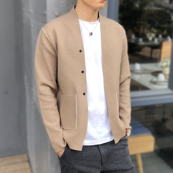 2020 autumn new style men wool knitted cardigan fashion lines mixed colors knitted cardigan sweater male, White;black
2020 autumn new style men wool knitted cardigan fashion lines mixed colors knitted cardigan sweater male, White;black