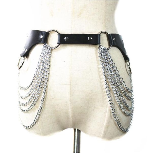 punk belt for women gothic harajuku black leather belt with metal chain female waist chain multi-layer waistband, Black;brown
punk belt for women gothic harajuku black leather belt with metal chain female waist chain multi-layer waistband, Black;brown