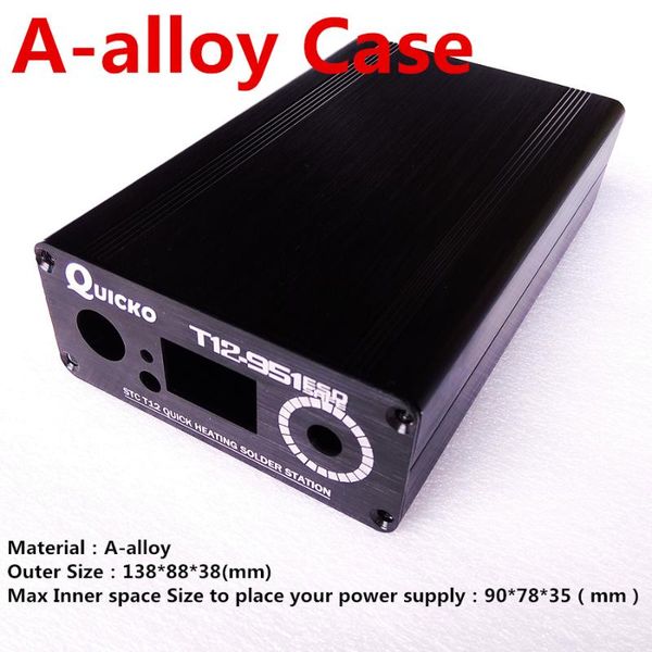quicko abs plastic shell /alumium alloy case for t12 digital soldering iron diy kits/t12 led version outer box cover
quicko abs plastic shell /alumium alloy case for t12 digital soldering iron diy kits/t12 led version outer box cover