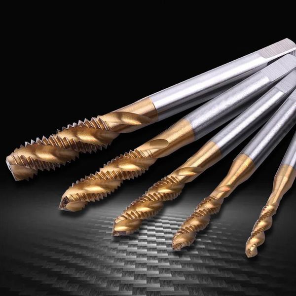 5pcs hss titanium coated screw tap set straight fluted spiral metric thread tap m3 m4 m5 m6 m8 hand
5pcs hss titanium coated screw tap set straight fluted spiral metric thread tap m3 m4 m5 m6 m8 hand