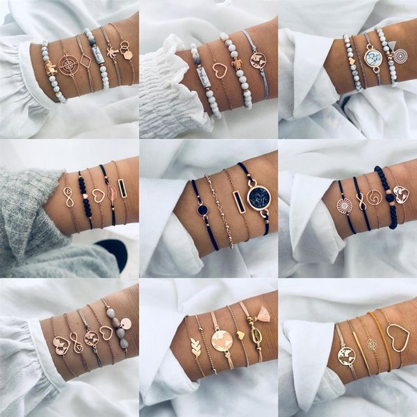 modyle bohemian beads chain bracelets bangles for women fashion vintage heart compass gold color chain bracelets sets jewelry, Black
modyle bohemian beads chain bracelets bangles for women fashion vintage heart compass gold color chain bracelets sets jewelry, Black