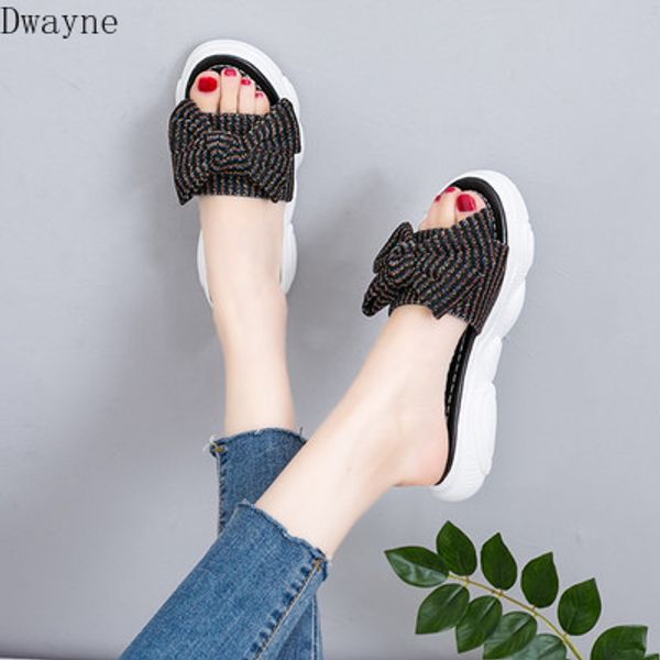 2020 new women's fashion korean version of sequin cloth bow wild word sandals and slippers, Black
2020 new women's fashion korean version of sequin cloth bow wild word sandals and slippers, Black