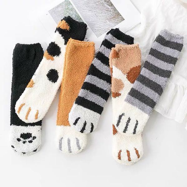 cute cat claw coral fleece winter warm winter thick crew women socks, Black
cute cat claw coral fleece winter warm winter thick crew women socks, Black