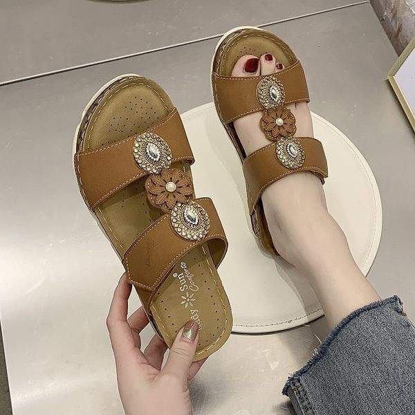 2020 new summer outdoor beach slippers women open toe flat slippers rhinestone sandals woman shoes retro sandals 3 colors shoes, Black
2020 new summer outdoor beach slippers women open toe flat slippers rhinestone sandals woman shoes retro sandals 3 colors shoes, Black