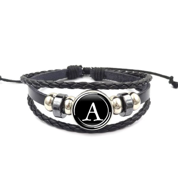 26 letters bracelet handmade black leather bracelet men women bracelets accessories snap button jewelry
26 letters bracelet handmade black leather bracelet men women bracelets accessories snap button jewelry