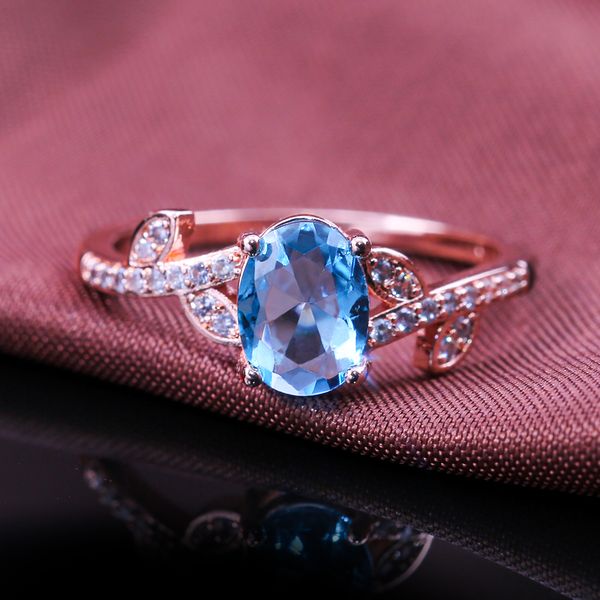 junerain brand romantic plant ring for women with solitaire blue crystal stone rose gold leaf countryside wedding ring female jewelry, Silver
junerain brand romantic plant ring for women with solitaire blue crystal stone rose gold leaf countryside wedding ring female jewelry, Silver