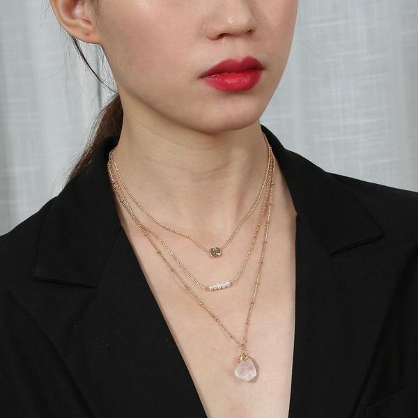 fashion multilayer cross pearl letter pendant necklace for women boho gold color chain stone portrait choker necklaces jewelry, Silver
fashion multilayer cross pearl letter pendant necklace for women boho gold color chain stone portrait choker necklaces jewelry, Silver
