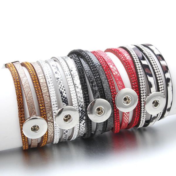 snap jewelry multilayer leather bracelets for women crystal leopard bangles 18mm snap button wrap bracelet female jewelry ze566, Red;blue
snap jewelry multilayer leather bracelets for women crystal leopard bangles 18mm snap button wrap bracelet female jewelry ze566, Red;blue