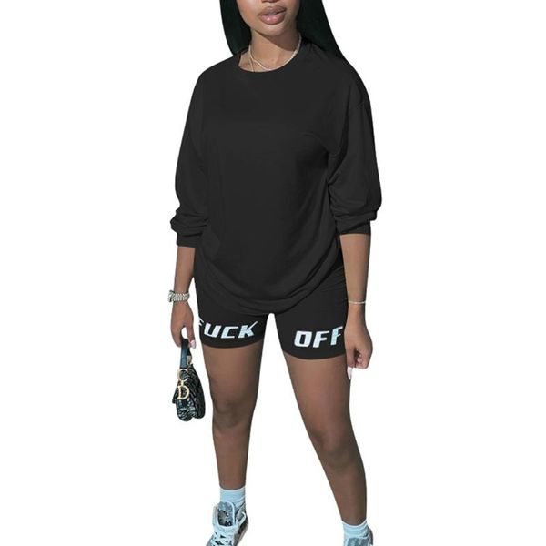 new fashion women ladies long sleeve solid color and letter print shorts set casual summer clothes black yellow red, Black;white
new fashion women ladies long sleeve solid color and letter print shorts set casual summer clothes black yellow red, Black;white