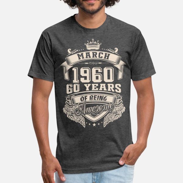 60th birthday born in march 1960 t shirt men custom cotton round collar solid color cute casual spring autumn family shirt
60th birthday born in march 1960 t shirt men custom cotton round collar solid color cute casual spring autumn family shirt