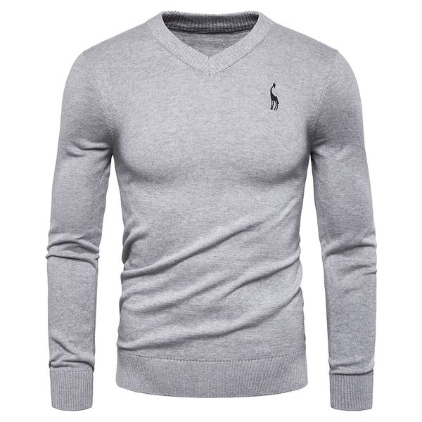 2020 brand quality 100 cotton sweater men fashion warm v-neck pullover men solid giraffe embroidery men's pullover sweater, White;black
2020 brand quality 100 cotton sweater men fashion warm v-neck pullover men solid giraffe embroidery men's pullover sweater, White;black