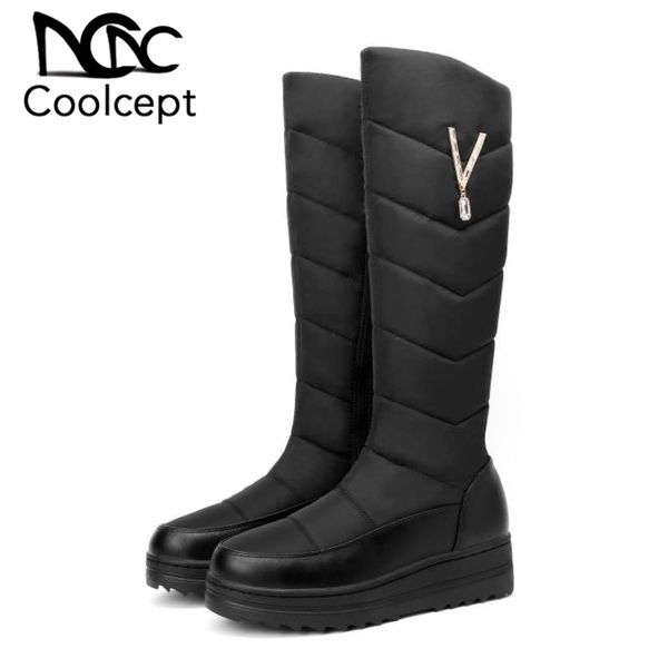 coolcept снег сапоги женщины колено высокие сапоги на молнии круглый toe flats обувь зима keep warm комфортное женщины обувь размер 35-44, Black
coolcept снег сапоги женщины колено высокие сапоги на молнии круглый toe flats обувь зима keep warm комфортное женщины обувь размер 35-44, Black
