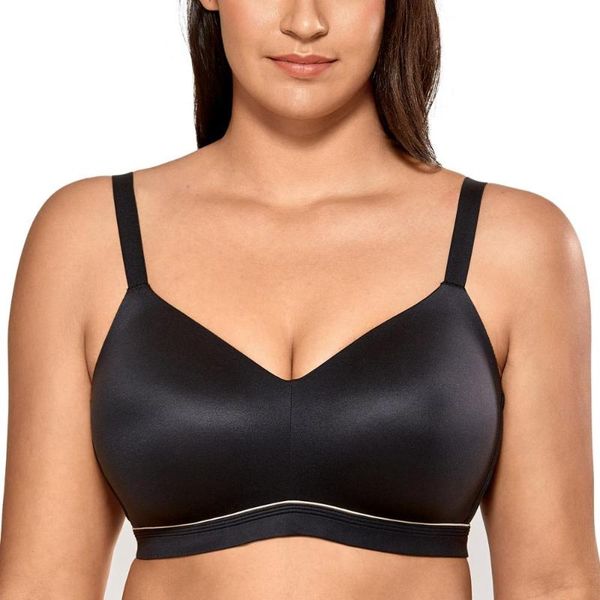 plus size women smooth bra lightly lined full coverage wireless bras 34-46 b-g, Red;black
plus size women smooth bra lightly lined full coverage wireless bras 34-46 b-g, Red;black