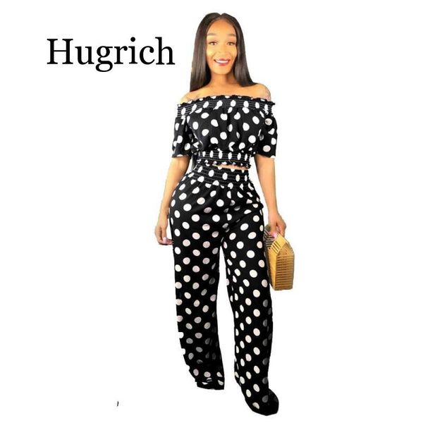 2020 women summer dot print off shoulder half sleeve blouses shirt straight pants suit two piece set tracksuit outfit, Gray
2020 women summer dot print off shoulder half sleeve blouses shirt straight pants suit two piece set tracksuit outfit, Gray