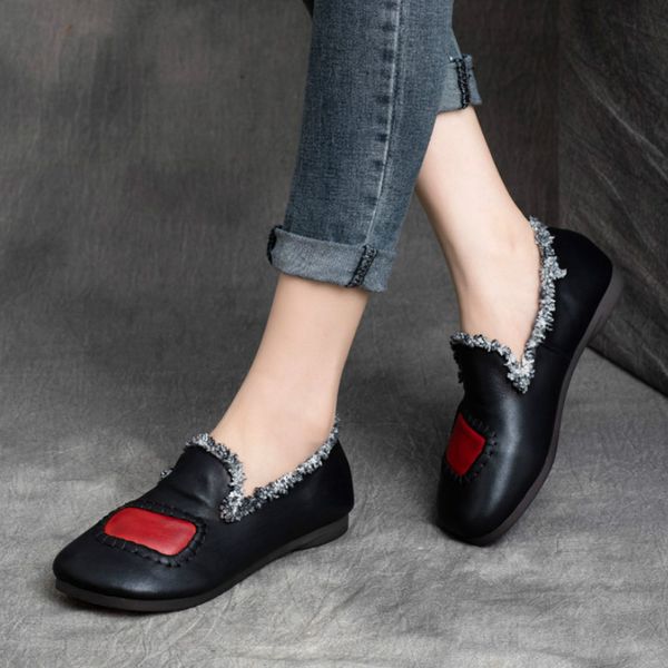 loafers women leather autumn shoes for women black soft flats genuine leather100 lazy shoes slip on handmade flats retro
loafers women leather autumn shoes for women black soft flats genuine leather100 lazy shoes slip on handmade flats retro
