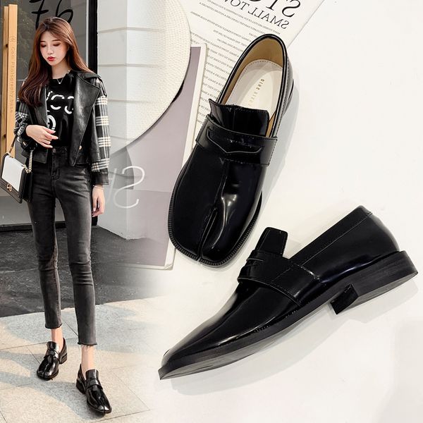 patent leather ballet flats shallow mouth korean shoes round toe female footwear casual sneaker all-match oxfords women's 2020, Black
patent leather ballet flats shallow mouth korean shoes round toe female footwear casual sneaker all-match oxfords women's 2020, Black