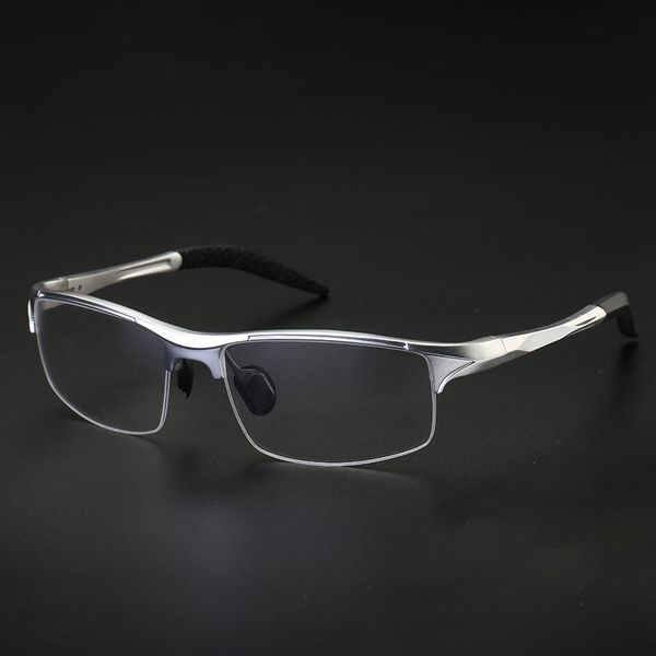 men's sports glasses frame aluminum magnesium half rim eyeglasses men optical myopia prescription spectacle frames eyewear gafas, Black 
men's sports glasses frame aluminum magnesium half rim eyeglasses men optical myopia prescription spectacle frames eyewear gafas, Black