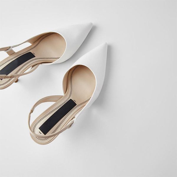 2020 summer new female shoe white europe and america pointed shallow kitten heel slingback shoes, Black
2020 summer new female shoe white europe and america pointed shallow kitten heel slingback shoes, Black