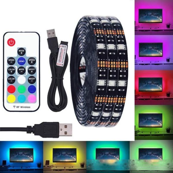 usb dc 5v rgb led strip waterproof 5050 30leds/m fita led christmas lights flexible tape for tv background indoor decoration 
usb dc 5v rgb led strip waterproof 5050 30leds/m fita led christmas lights flexible tape for tv background indoor decoration